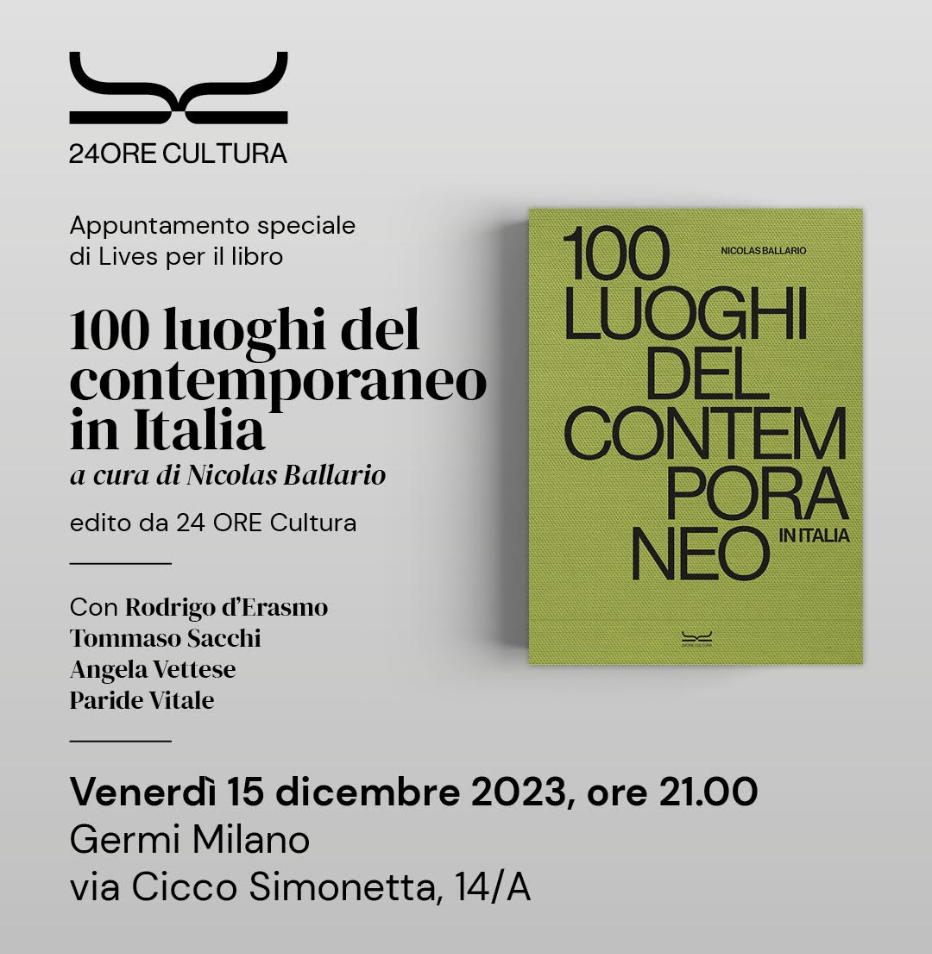 Immagine 15 dicembre: “100 luoghi del contemporaneo in Italia”