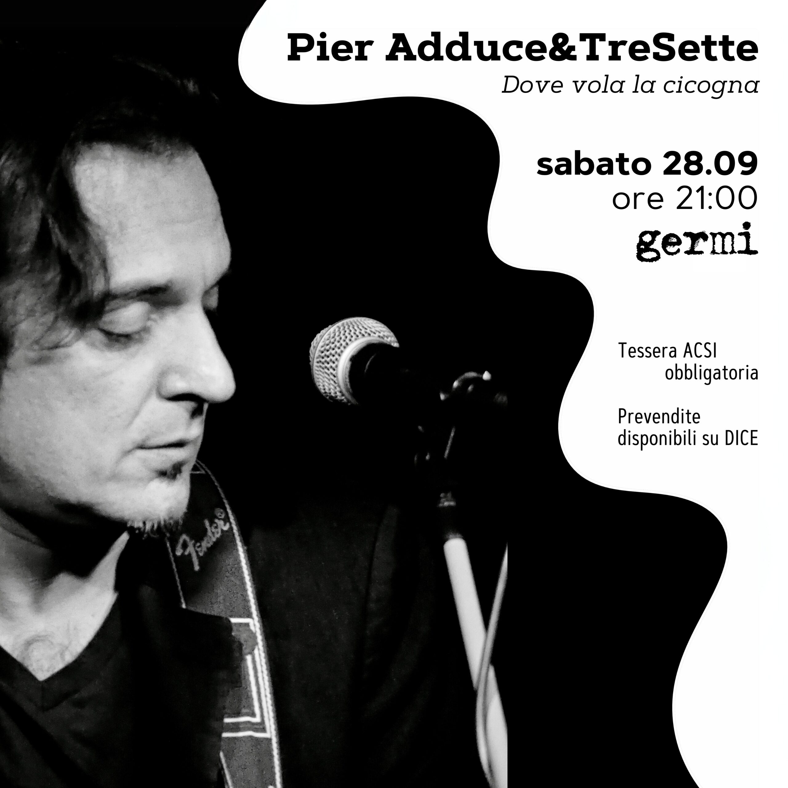 Immagine 28 settembre: Pier Adduce & TreSette “Dove vola la cicogna”