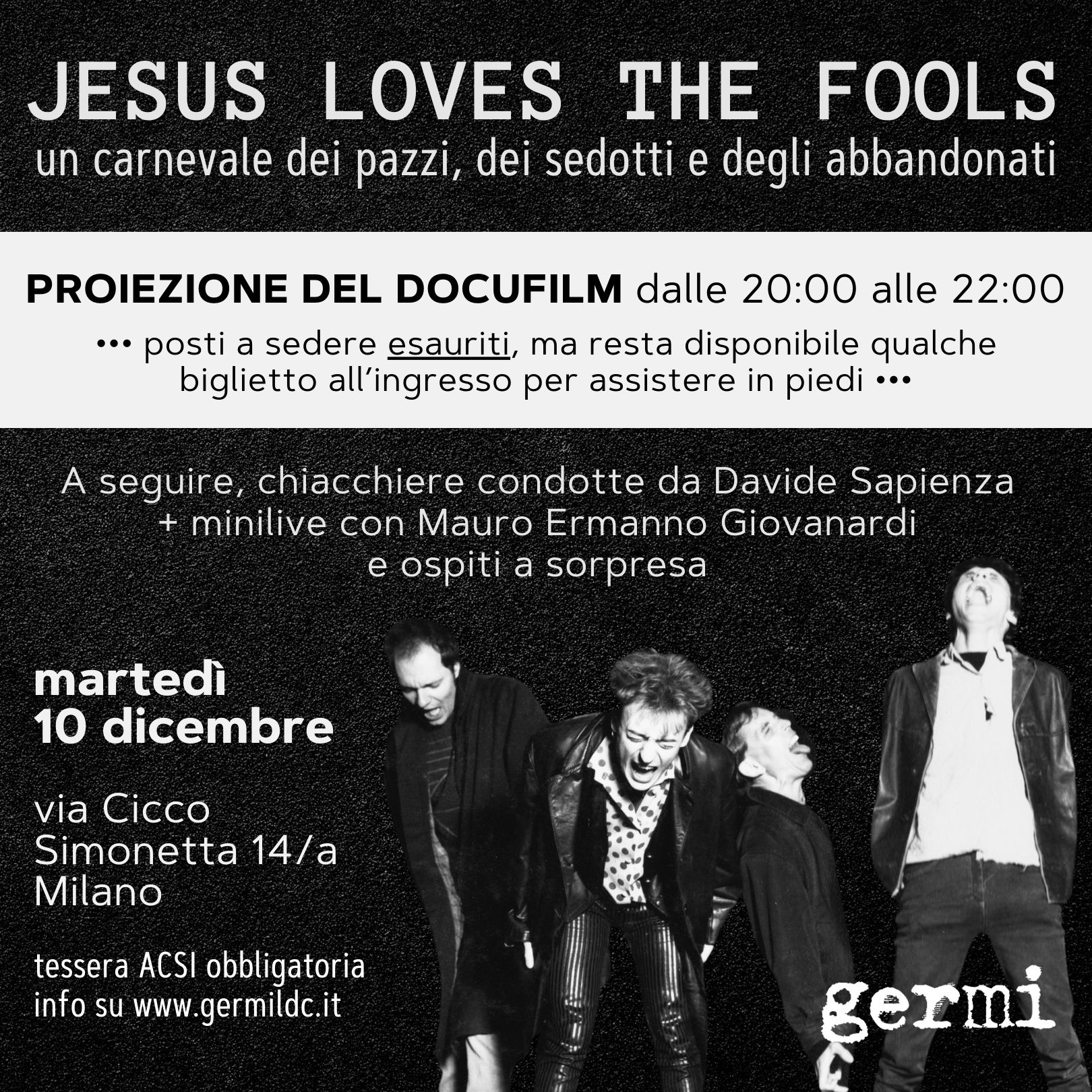 Immagine 10 dicembre: JESUS LOVES THE FOOLS