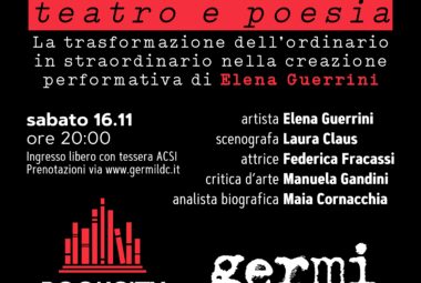  immagine 16 novembre: Performance Teatro&Poesia con Elena Guerrini