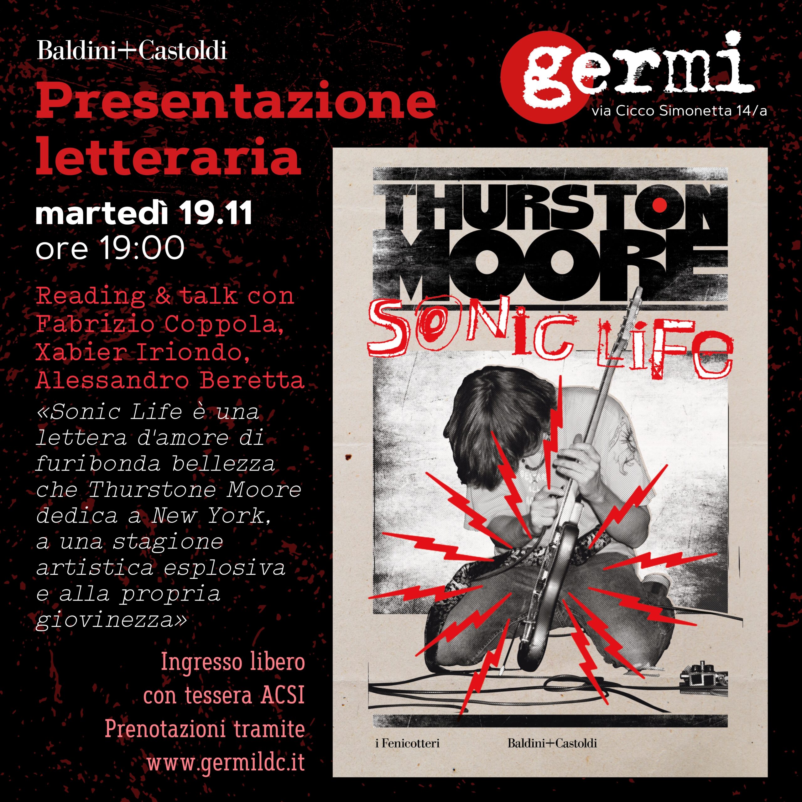 Immagine 19 novembre: About “Sonic Life” di Thurston Moore